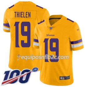 Camiseta Hombre NFL Minnesota Vikings Adam Thielen 19 Nike Amarillo 100th